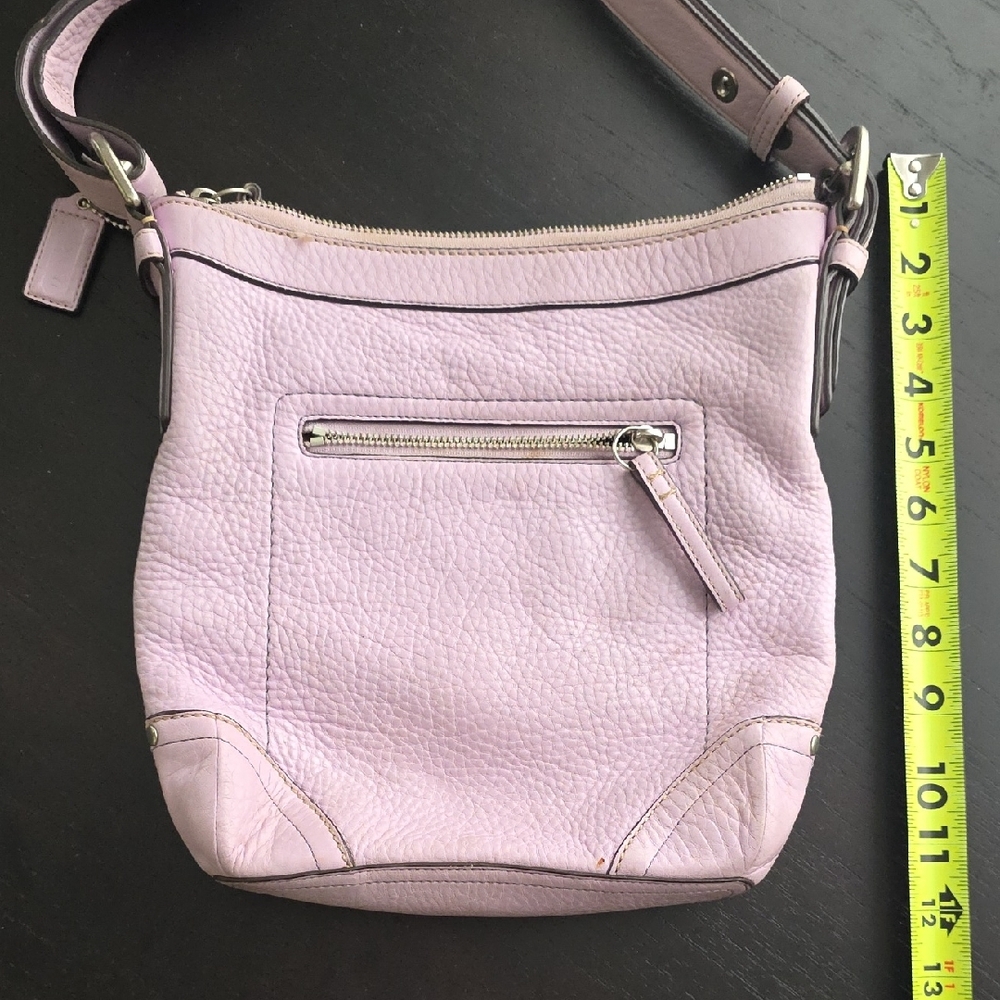 Coach Light Purple Leather Shoulder Bag - Picture 3 of 6